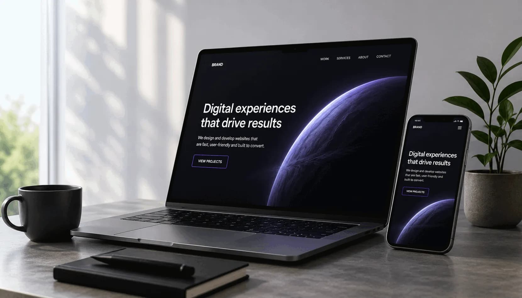 YourWebSiteTools hero artwork supporting the landing headline